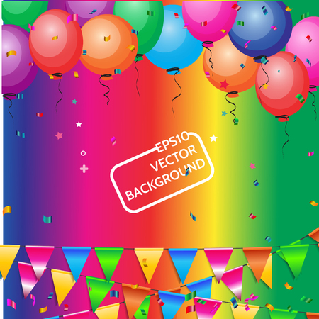 Colorful celebration background with confetti.のイラスト素材
