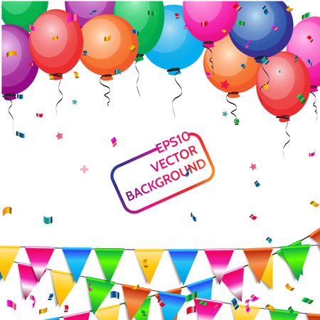 Colorful celebration background with confetti.のイラスト素材