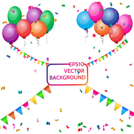 Colorful celebration background with confetti.のイラスト素材