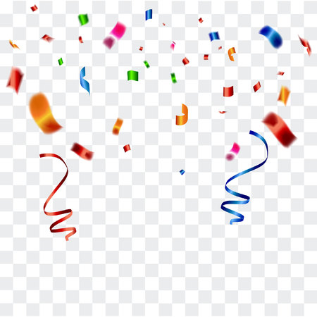 Colorful celebration background with confetti.のイラスト素材