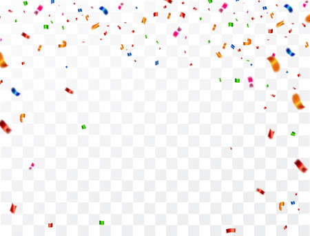 Colorful celebration background with confetti.のイラスト素材
