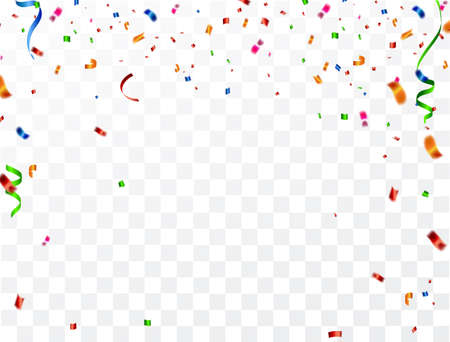 Colorful celebration background with confetti.のイラスト素材