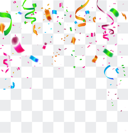 Colorful celebration background with confetti.のイラスト素材