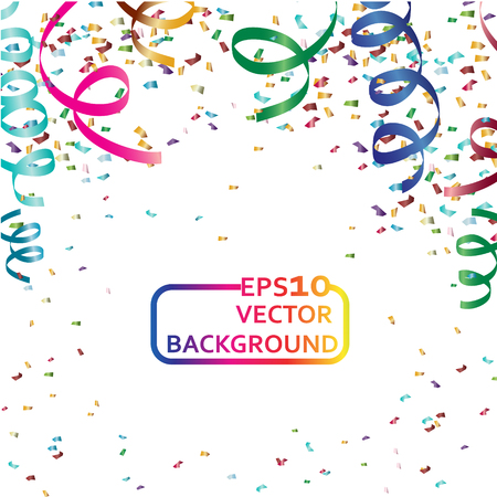 Colorful celebration background with confetti.のイラスト素材