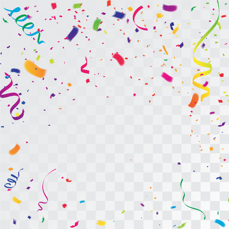 Celebration carnival. Bright colorful vector confetti background.のイラスト素材