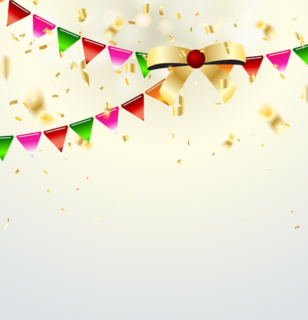 Celebration carnival. Bright colorful vector confetti background.のイラスト素材