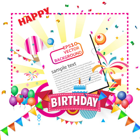 Celebration carnival. Bright colorful vector confetti background.のイラスト素材