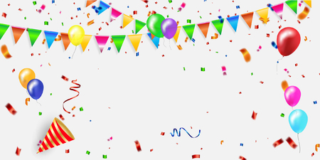 Celebration carnival. Bright colorful vector confetti background.のイラスト素材