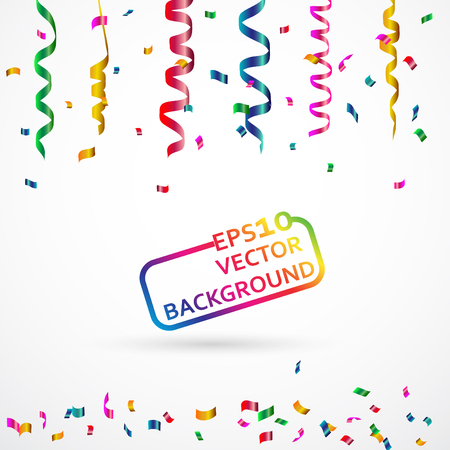 Celebration carnival. Bright colorful vector confetti background.のイラスト素材