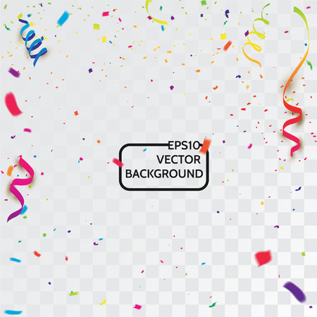 Celebration carnival. Bright colorful vector confetti background.のイラスト素材