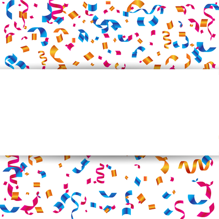Celebration carnival. Bright colorful vector confetti background.のイラスト素材