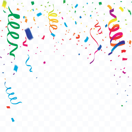 Colorful celebration background with confetti.のイラスト素材