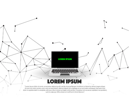 Abstract background for design technology and networking scienceのイラスト素材