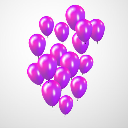 purple Balloons celebration Background.のイラスト素材