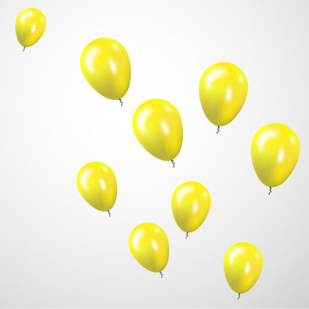 Yellow Balloons celebration Background.のイラスト素材