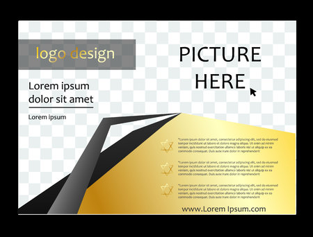 Vector brochure flyer template, magazine cover.のイラスト素材