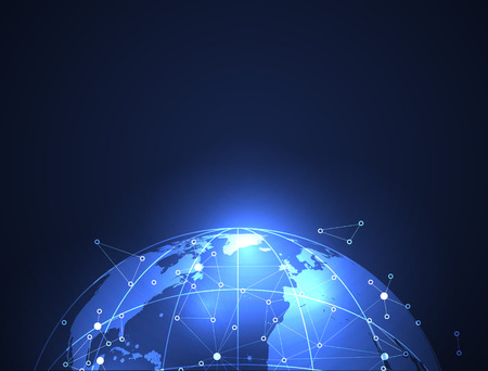 Abstract background for design technology and networking scienceのイラスト素材