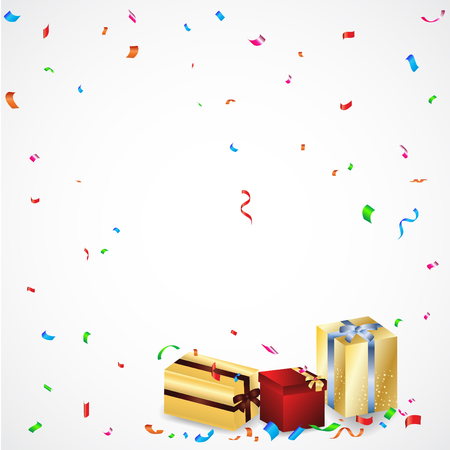 Colorful celebration background with confetti.のイラスト素材