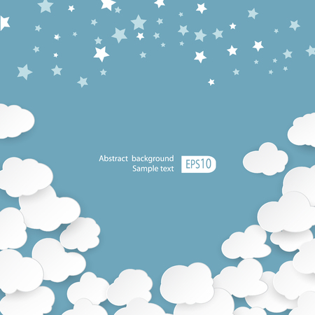 Abstract background with starsのイラスト素材