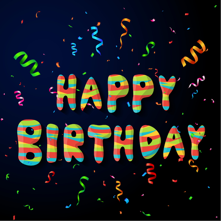 Happy Birthday typography vector design for greeting cards and posterのイラスト素材