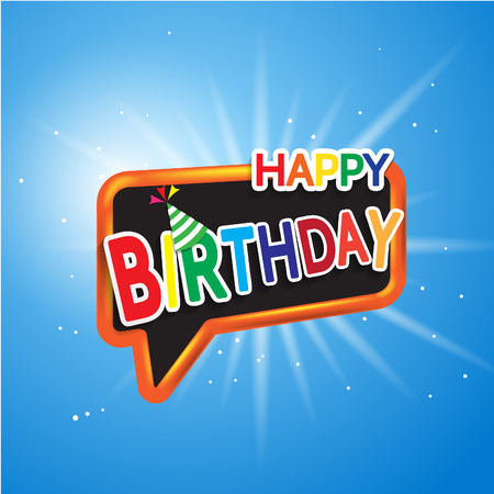 Happy Birthday typography vector design for greeting cards and posterのイラスト素材