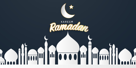 Ramadan Kareem 2019 Background Paper Cut Vector Illustration With