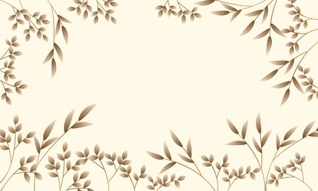 leaves Design banner Spring background. Vector illustration template.のイラスト素材