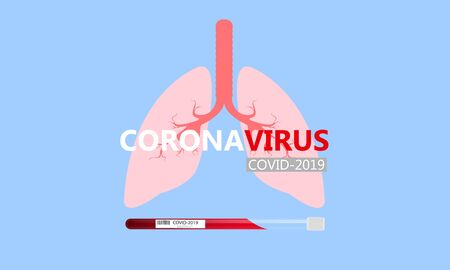 Coronavirus or Corona virus concept covid-19, medical lung and technology background.のイラスト素材