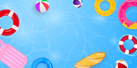 Summer swim ring greeting background. Celebration Vector illustration. poster, banner vector illustration and design for poster card,のイラスト素材