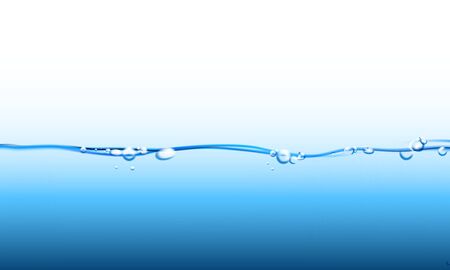vector Water splash and ripple bubbles over white backgroundのイラスト素材