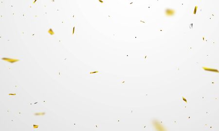 Celebration background template with confetti gold ribbons. luxury greeting rich card.のイラスト素材