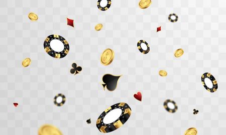 Casino Luxury vip invitation with confetti Celebration party Gambling banner background.のイラスト素材