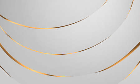 Abstract grey and gold background poster with dynamic waves. technology network Vector illustration.のイラスト素材
