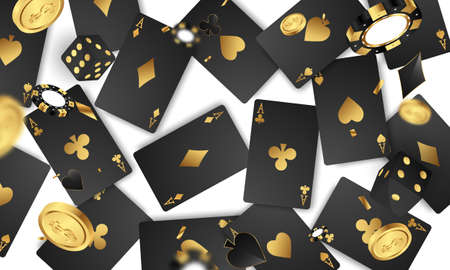 Casino Luxury vip invitation with confetti Celebration party Gambling banner background.
