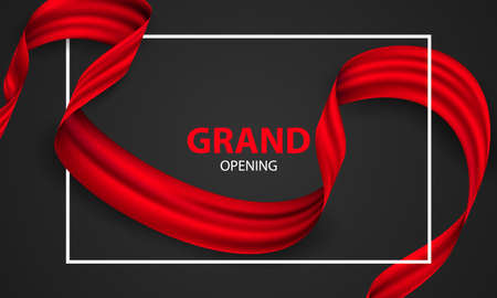 Abstract gradients, fabric red waves banner template background.