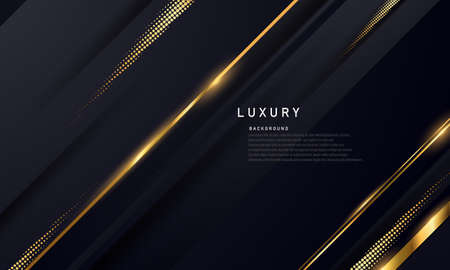 Abstract white and gray background with gorgeous golden line decoration. Luxurious.のイラスト素材