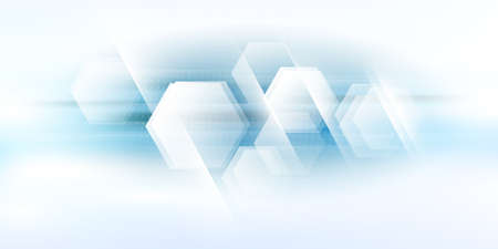 Abstract light blue and white background poster with dynamic technology network vector illustration