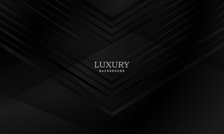 the splendor of luxury black gold poster on abstract background with dynamicのイラスト素材