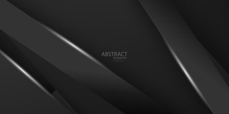 Black abstract pattern and dynamic background poster decorated with beautiful white lines. Illustration in vector formatのイラスト素材