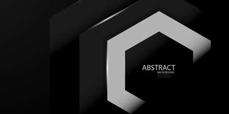 Black abstract pattern and dynamic background poster decorated with beautiful white lines. Illustration in vector formatのイラスト素材