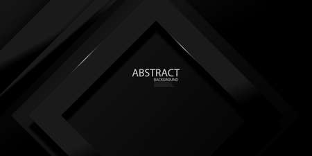 Black abstract pattern and dynamic background poster decorated with beautiful white lines. Illustration in vector formatのイラスト素材