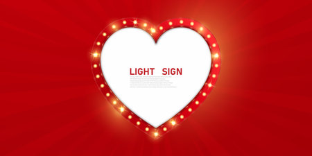 Vector illustration of a light frame, a light sign, a festival, an attractive celebration.のイラスト素材