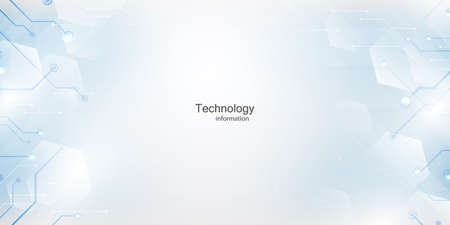 Abstract light blue and white background poster with dynamic technology network vector illustrationのイラスト素材