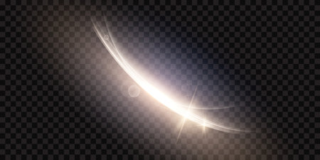 sparks glitter special light effect Glowing. Isolated on black transparent background.のイラスト素材
