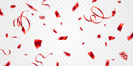 Celebration background template with confetti and Rose gold ribbons. luxury greeting rich card.のイラスト素材