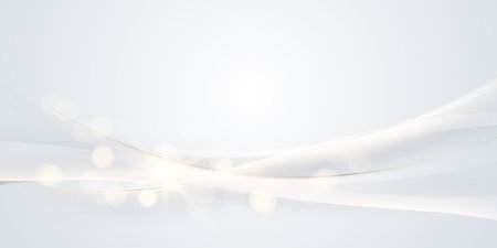 white abstract background with luxury golden lines vector illustrationのイラスト素材