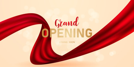 Design your opening card with an elegant ribbon. business banner template vector illustrationのイラスト素材