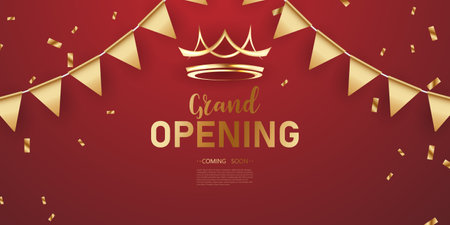 Design your opening card with an elegant ribbon. business banner template vector illustrationのイラスト素材