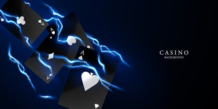 realistic poker card design vector illustration luxury casino background