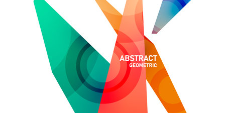 Vector illustration of modern geometric design colorful abstract backgroundのイラスト素材